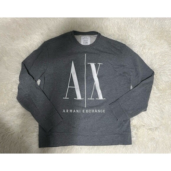 ARMANI EXCHANGE Sweatshirt gray Large - Picture 1 of 8